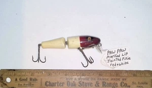 Señuelo de pesca Paw Paw articulado Pikie rojo y blanco - Imagen 1 de 3
