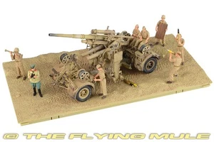 Forces of Valor 1:32 88mm FlaK 18 German Army DAK w/8 Figures - Picture 1 of 8
