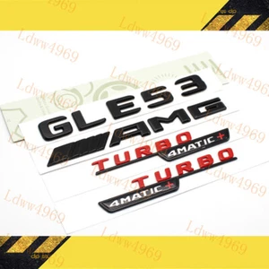 Gloss Black Red GLE53 AMG TURBO/4matic+ Emblem Badge For C167 V167 GLE Full set - Bild 1 von 3