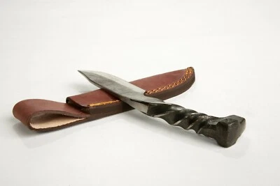 8+” Hunting Survival Combat Knife HAND FORGED CARBON STEEL Railroad Spike Rugged - Image 1 of 4