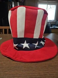 Top Hat Uncle Sam Patriotic Tall Red White Blue Foam ~ 4th Of July USA - Picture 1 of 3