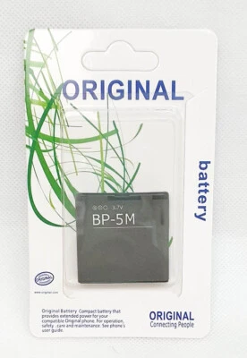 BP-5M BATTERY FOR NOKIA 6500 SLIDE 8600 LUNA 5610 5700 6110 6220 CLASSIC 7390 - Image 1 of 2