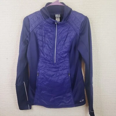 Chaqueta Atlética Champion Duo Seca Azul Talla S Azul y Púrpura Puff Paneles de Edredón Foto 1 de 4