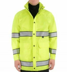 BLAUER 3XL ALL SEASON REFLECTIVE RAIN COAT JACKET B.DRY WATERPROOF HI-VIS 26950 - Picture 1 of 7