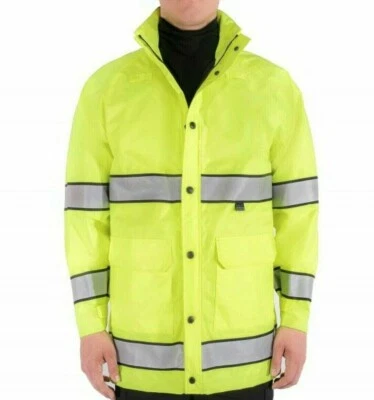 BLAUER 3XL ALL SEASON REFLECTIVE RAIN COAT JACKET B.DRY WATERPROOF HI-VIS 26950 - Image 1 of 4