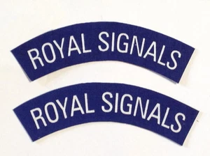 British Army ROYAL SIGNALS patches a pair.SCREEN PRINTED 2 patches - Picture 1 of 1