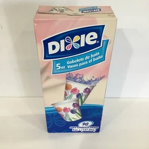 Dixie Rosy Watercolors 5oz 90 Cups Disposable Sealed Box Floral Pattern NOS - Picture 1 of 5