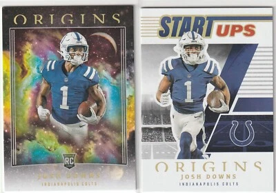 Josh Downs Rookie Card lot of 2 2023 Origins Start Ups insert - Image 1 of 2
