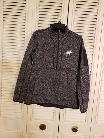 Philadelphia Eagles Antigua 1/2 Zip Pullover Fleece Jacket Sweatshirt Womens M Cover