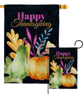Thanksgiving Pumpkin Garden Flag Fall Decorative Small Gift Yard House Banner - Picture 1 of 17