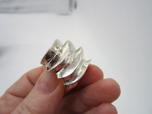 Sterlingsilber Vintage Bayanihan Modernist gerippt 27,9 Gramm Größe 5,5 breiter Ring - Bild 1 von 5
