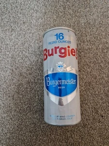 VINTAGE 1970'S BURGERMEISTER BURGIE BEER EMPTY CAN BREWERIANA PUB DECOR MANCAVE - Picture 1 of 2