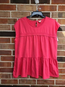 Caslon Size 2x Pink Sleeveless Peplum Hem Pink - Picture 1 of 11