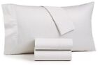 Charter Club Damask Designs Divided Dot 550 TC Twin 3pc Sheet Set White / Tan