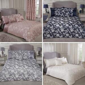 Duvet Covers Quilt Set Jacquard Floral Vintage Easy Care Bedding Sets