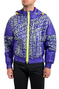 Just Cavalli Men's Logo Print Hooded Full Zip Parka Jacket US S IT 48 - Picture 1 of 6