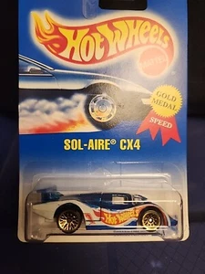 Hot Wheels Sol-Aire CX4 #254 nuovo con scatola con ruote in pizzo dorato 1991 - Foto 1 di 4