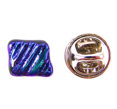 DICHROIC стекла галстук STICK Flair заколка синий зеленый в полоску мужской официальный носить 1/4» 8 мм - Изображение 1 из 4