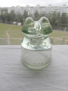 Vintage insulator light green glass,1987,emblem 43 - Picture 1 of 12