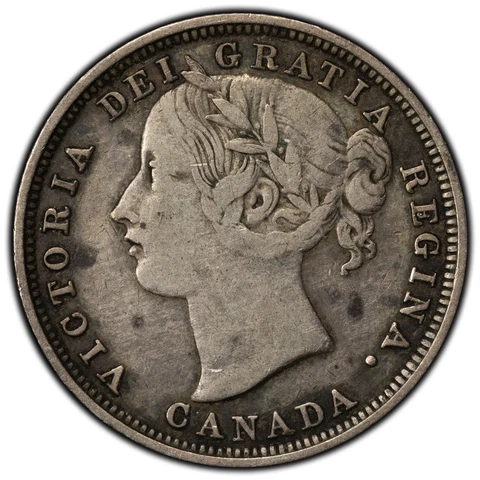 Canada 1858 20 Cents Silver Coin - One Year Type! Cover