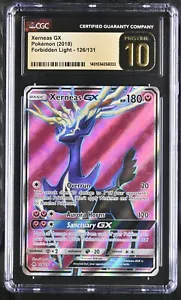 2018 Forbidden Light Xerneas GX Full Art 126/131 - CGC PRISTINE 10 - POP 1 ! - Picture 1 of 3
