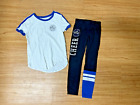 Girl's Athletic Leggings And T-Shirt -Justice Size Small 7/8 Cheerleading