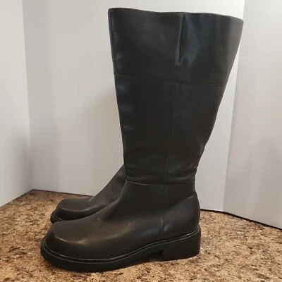 Botas altas para mujer Eddie Bauer de cuero marrón con cremallera lateral talla 9,5 M usadas en excelente estado Foto 1 de 4