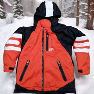 OBERMEYER ICON HOODED SKI JACKET JUNIOR Boy's size 14 Red/White/Black - Picture 1 of 16