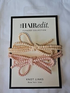 The Hair Edit errötete geknotete Fliege Haarbrawatte Set 2er-Pack Neu - Bild 1 von 1