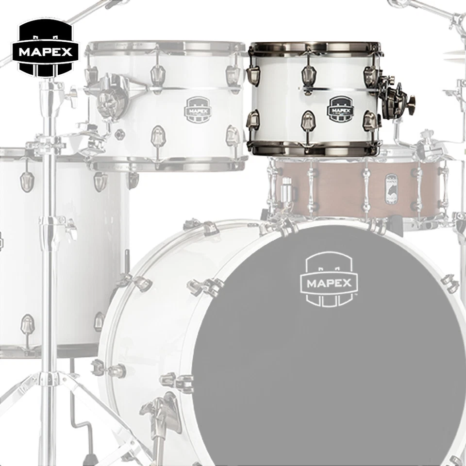 Mapex Saturn Evolution 8" x 7" Maple Mounted Tom Polar White SET807MBPI - Image 1 of 1