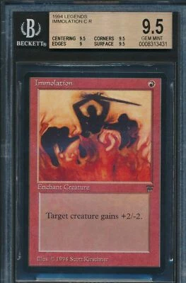 Legends Immolation BGS 9.5 Graded Magic MTG (3431) -magicgraders- - Image 1 of 3