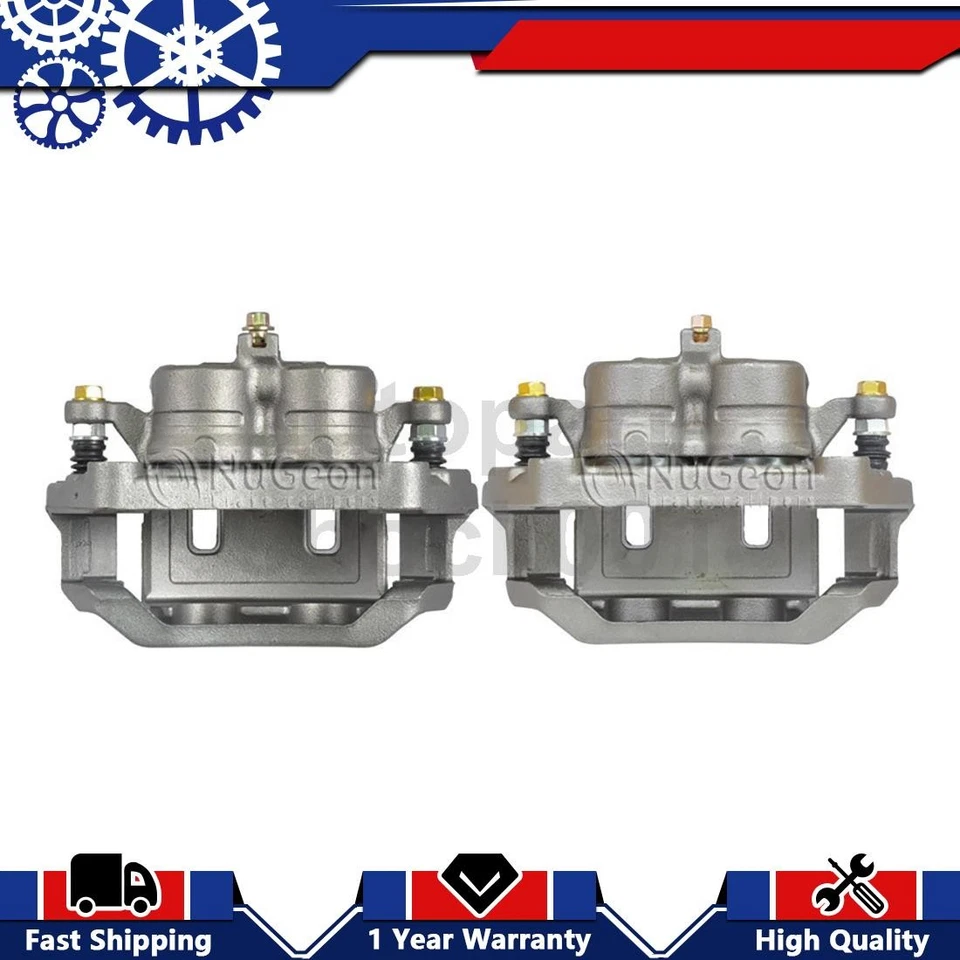 Par de pinças de freio dianteiras para motorista passageiro compatível com 2008 2009 2010 INFINITI EX35 - Imagem 1 de 4