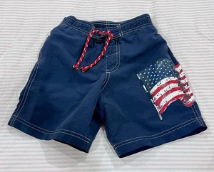 GAP Swim Shorts Size XS American Flag Red White Blue Stars Stripes Trunks USA - Picture 1 of 9