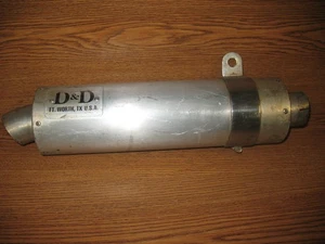D&D SLIP ON AFTERMARKET EXHAUST MUFFLER PIPE CAN FITMENT UNKNOWN SEE DIMENSIONS - Picture 1 of 14