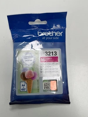 BROTHER LC-3213 M Inkjet Cartridge Magenta Expires 400 Sheets 02/2027 - Image 1 of 3