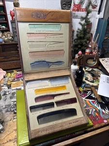 Antique DuPont Comb Countertop Display With 12 Combs Lucite and Plastic - Picture 1 of 21