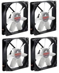 4x Evercool Shark 120mm x 25mm Computer Case 3-Pin Cooling Fan /w Speed Control - Picture 1 of 3