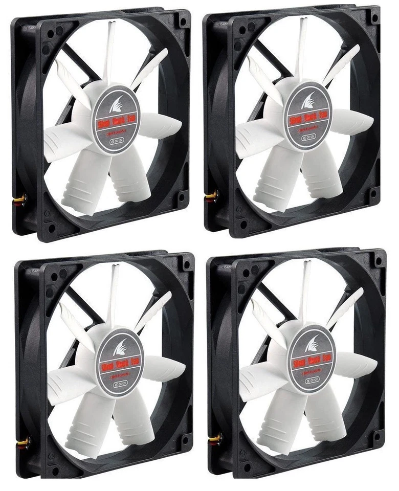 4x Evercool Shark 120mm x 25mm Computer Case 3-Pin Cooling Fan /w Speed Control - Image 1 of 3