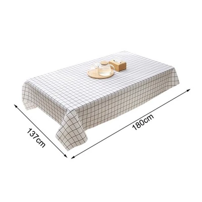 Checkered Tablecloth Set Classic Style Table Decor Dining Setup For Home Decor - Image 1 of 4