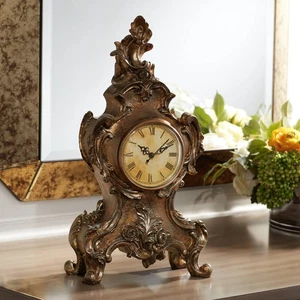 Taryn Vintage Style 16 1/4" High Table Clock - Picture 1 of 7