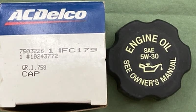 NEW GENUINE ACDELCO FC179 OIL FILLER CAP GM 10243772 - Image 1 of 4