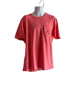 Nautica Deck T-Shirt Men’s  XL Short  Sleeve Salmon Crew Neck Pocket Active - Picture 1 of 8
