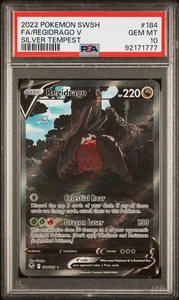 Pokemon Juego de Cartas Coleccionables Regidrago V 184/195! PSA 10! #2 - Imagen 1 de 2
