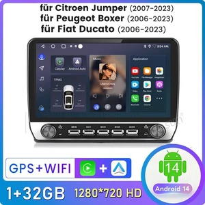 10.1'' Carplay Android 14 Autoradio GPS NAVI BT Für Fiat Ducato 2006-2024 SWC FM - Bild 1 von 18