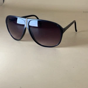 Gafas de sol vintage años 80 90 aviador de gran tamaño degradadas estilo 'Carrera' negras - Imagen 1 de 13