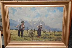 Hans Skocek " Beim Heumachen " Ölgemälde - Bild 1 von 6
