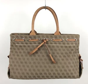Bolso de Hombro Dooney & Bourke Lona Cuero Borla Borla A Presión - Imagen 1 de 11