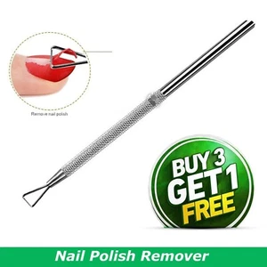 Empujador y removedor de cutículas de acero inoxidable - Limpiador de uñas para manicura pedicura - Imagen 1 de 5