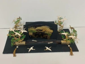 Kanzashi Japón Accesorios para el cabello Grúa Artesanía Pin para el cabello y Kushi Juego de adornos para el cabello - Imagen 1 de 20