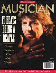 Musician Magazine March 1990 Beatles George Harrison Kinks Abdullah Ibrahim Shaw - Picture 1 of 2